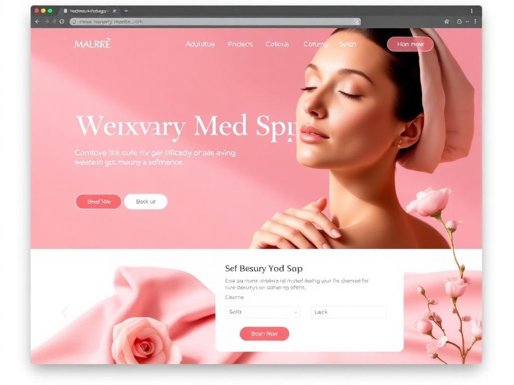 Velvet Med Spa website design